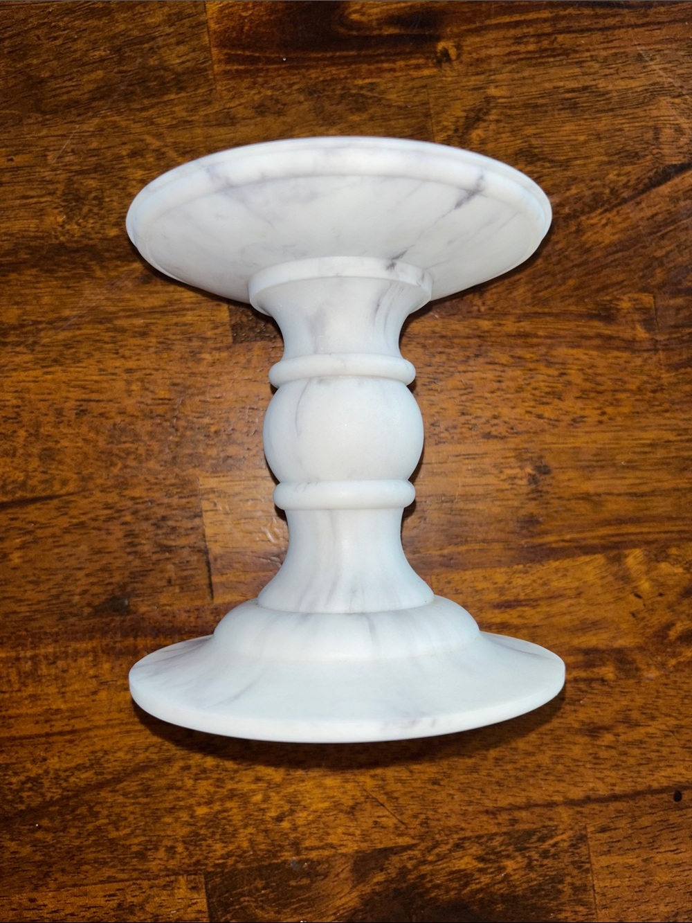 Bath & Body Works White Marble-Effect Pedestal Stand